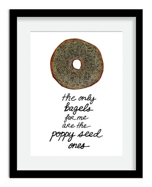 The Only Bagels for Me 8x10 Art Print by Tanya Madoff