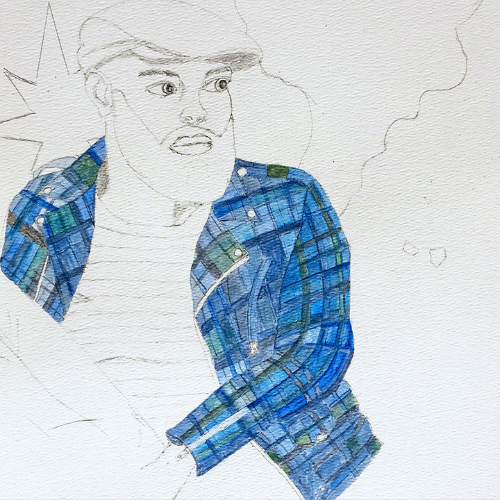 Doodle 7/365  Bearded Gent in Plaid pt.2