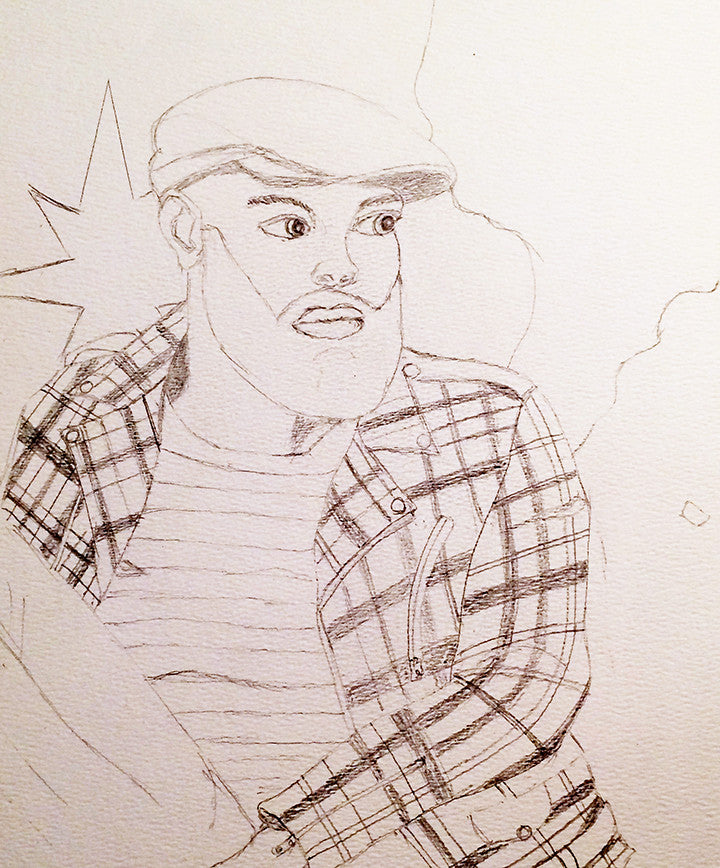 Doodle 6/365 Bearded Gent in Plaid