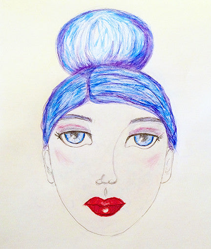 Doodle 14/365 - Blue Bun