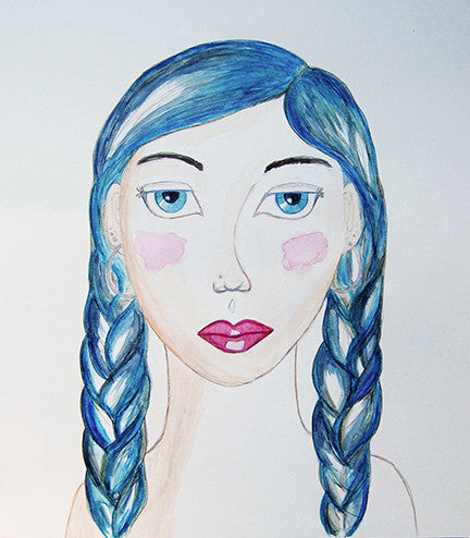 Doodle 60/365 - Blue Hair, Don’t Care