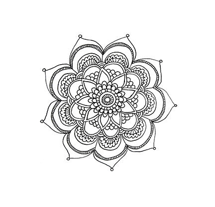 Doodle 55/365 - Black & White Mandala