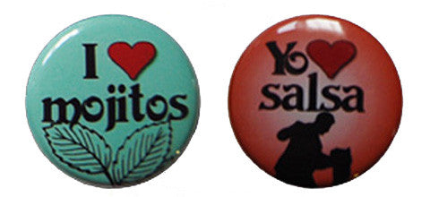 I love Mojitos and Yo amor Salsa Buttons