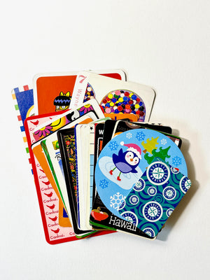Mystery Ephemera Card Pack, 50 different vintage and modern playing cards, authentic game cards