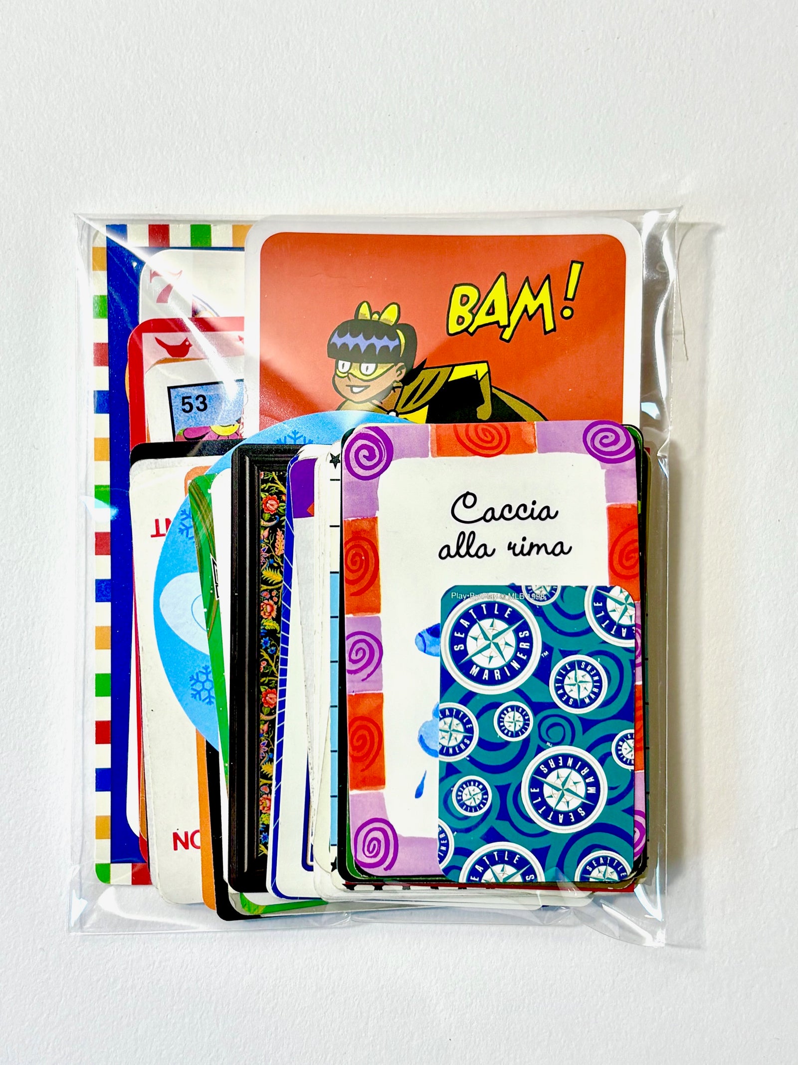 Mystery Ephemera Card Pack, 50 different vintage and modern playing cards, authentic game cards