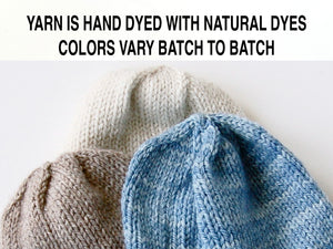 Newborn Baby Hat Knit with Certified Organic Merino Wool Yarn