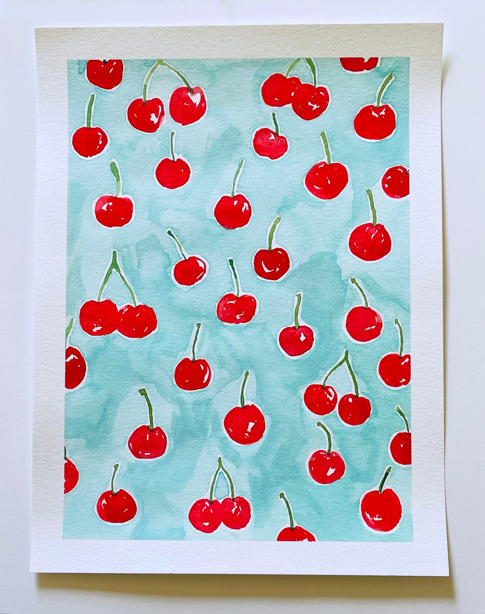 Watercolor Cherries