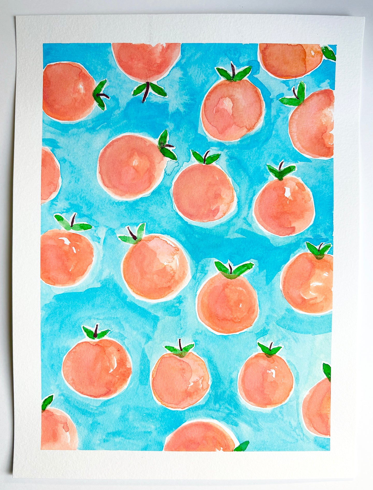 Watercolor Peaches