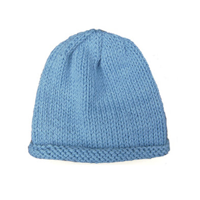 Organic Merino Wool Baby Hat - Hand Dyed Light Blue