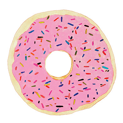 Pink Donut with Sprinkles Art Print by Tanya Madoff
