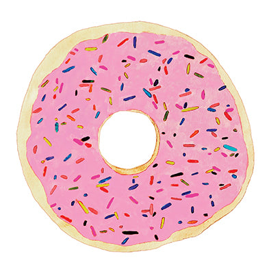 pink donut with sprinkles
