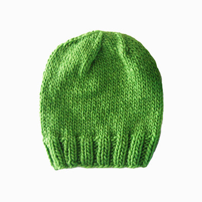 Outer Sunset Hat - Green Apple, Knitted by Hand