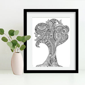 Mandala Tree Print