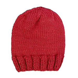 Outer Sunset Hat - Tomato, knitted by hand