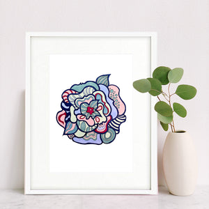 Abstract Flower Print by Tanya Madoff