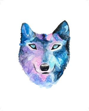 Watercolor Wolf 8x10 Art Print by Tanya Madoff